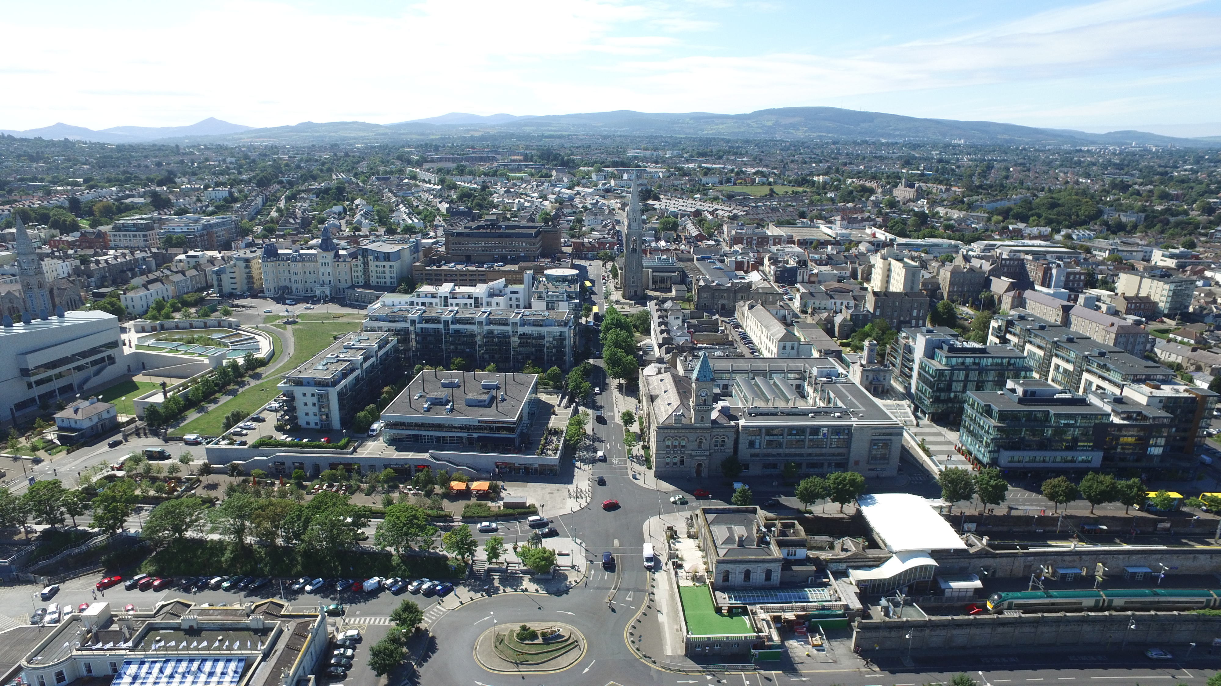 Arial view of Dun Laoghaire