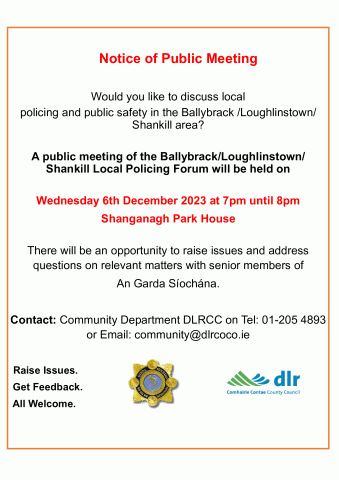 Ballybrack Loughlinstown Shankill Local Policing Forum