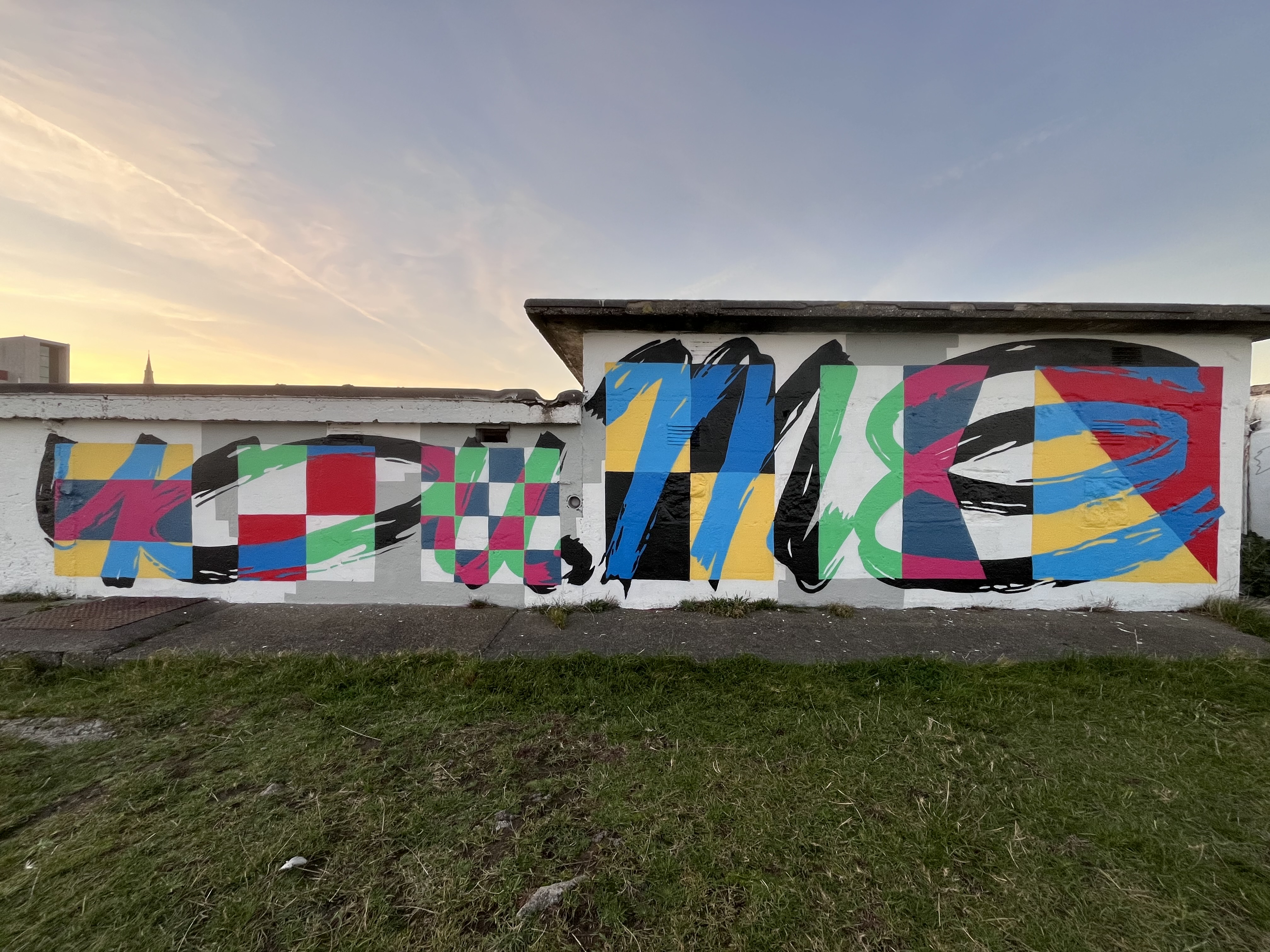 You Me and The Sea, mural at East Pier by Omin