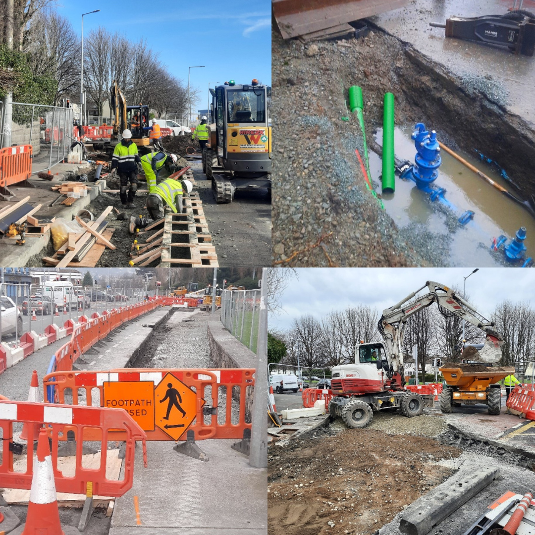 Construction work going on Bakers Road 