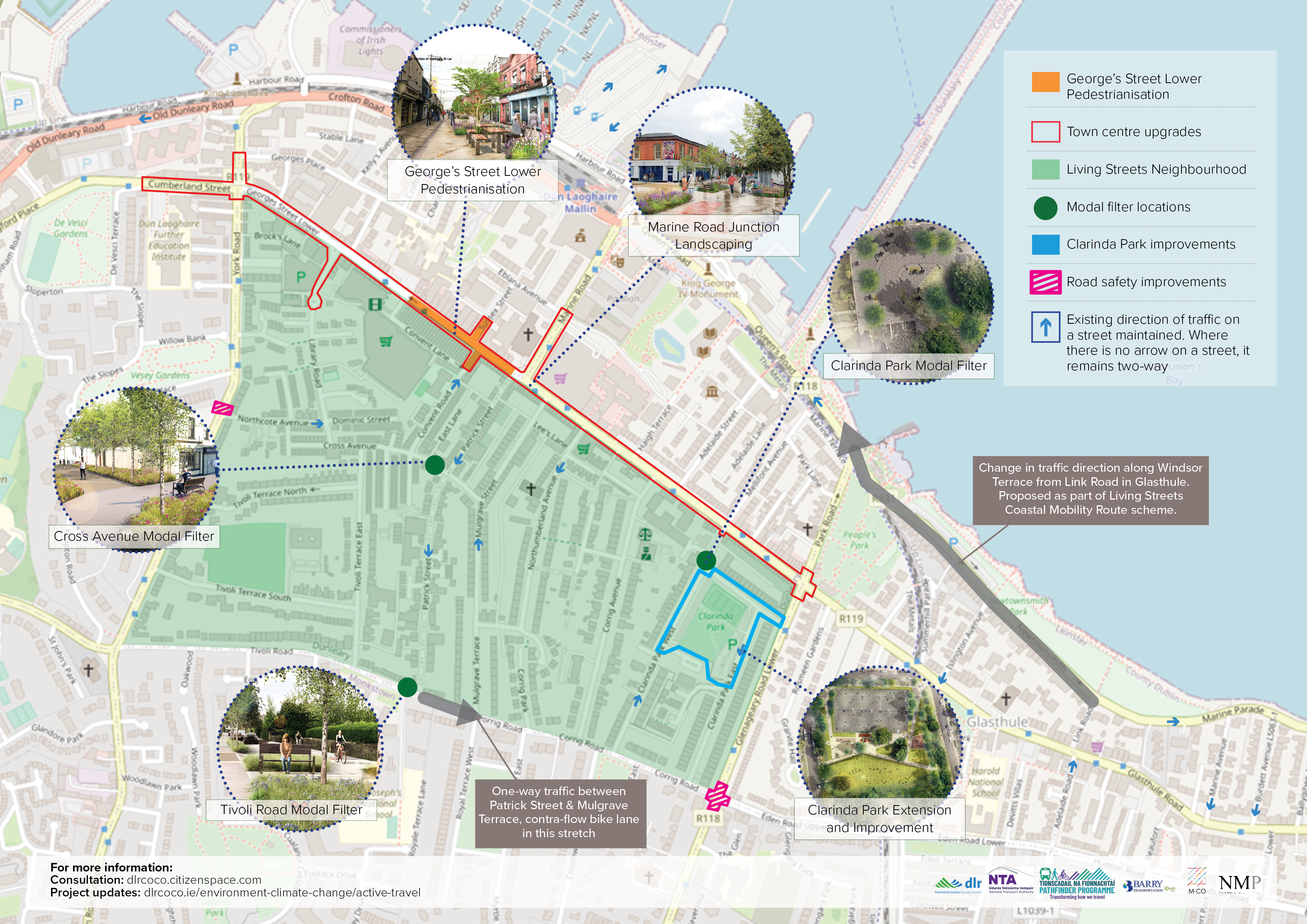 living streets dun laoghaire project scheme map 