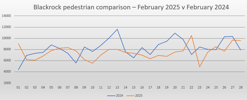 Blackrock footfall February report