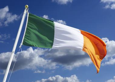 Irish Flag flying