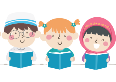 Illustration of children reading