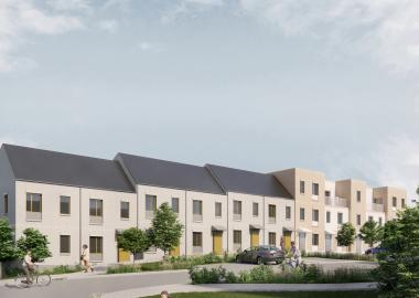 Generated image of proposed housing at Blackglen Road