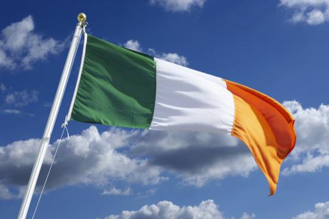 Irish Flag flying