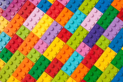 Multicoloured lego bricks