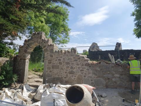 Cill Iníon Léinin graveyard wall repair CMF project 2024