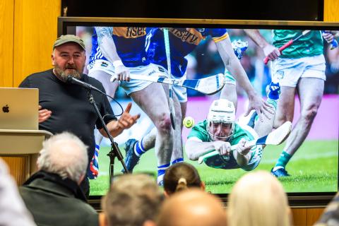 James Crombie, winner of the Press Photographer of the Year Award 2025, talking about one of the photos from his winning portfolio.