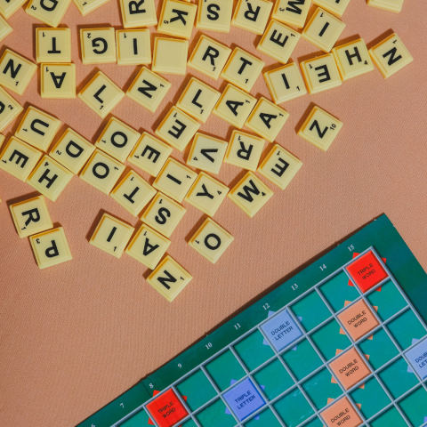 Scrabble pieces