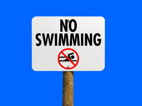no swimming advisory