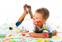 Boy painting