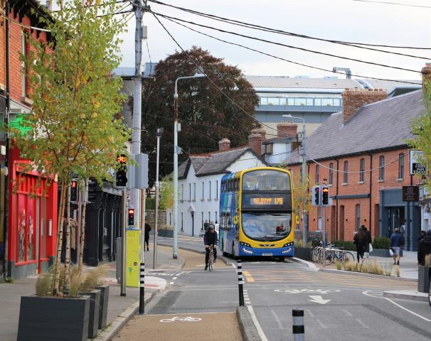 Bike and Bus at Dundrum Cross Bike and Bus at Dundrum Cross