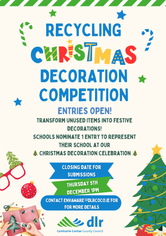 Recycled Christmas Decoration Competition Poster