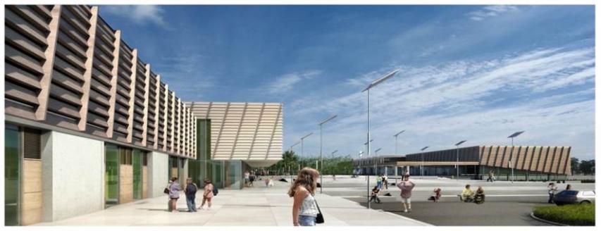 Exterior of Samuel Beckett Civic Campus, Ballyogan Exterior of Samuel Beckett Civic Campus Ballyogan